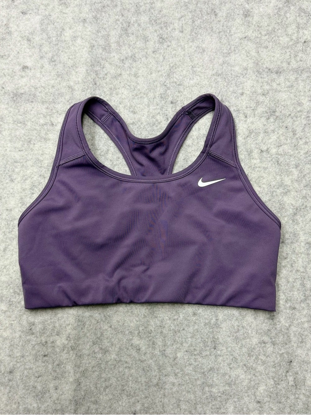 Nike Womens Medium Purple Sports Bra Swoosh Casual Training Gym Ladies